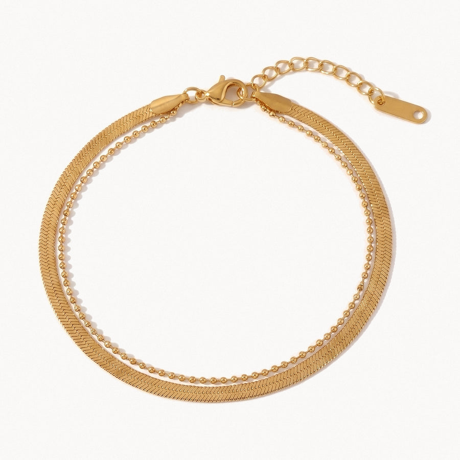 Double Flat Chain Anklet