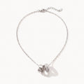 Double Ring Pendant Necklace-Necklaces-Yiyae-Silver-Yiyae