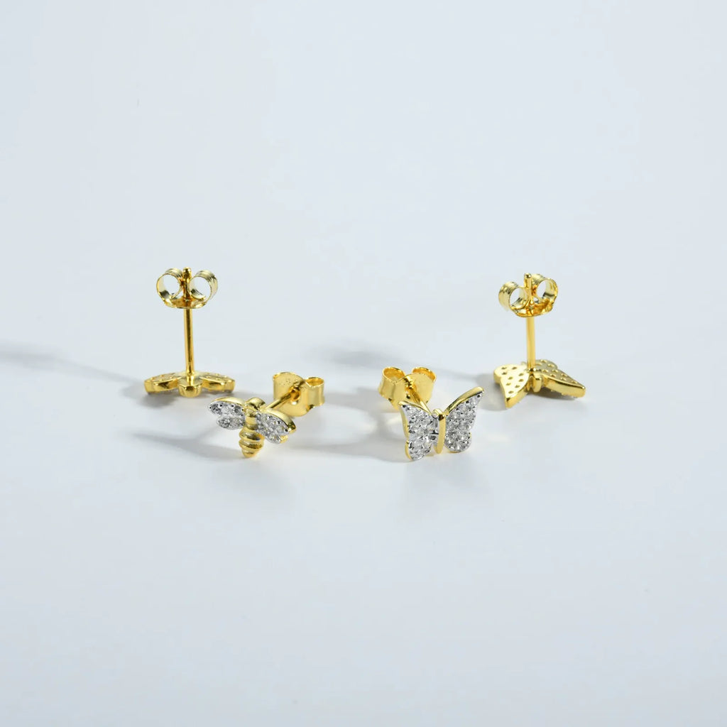 Dragonfly Stud Earrings-Earrings-Yiyae-Yiyae