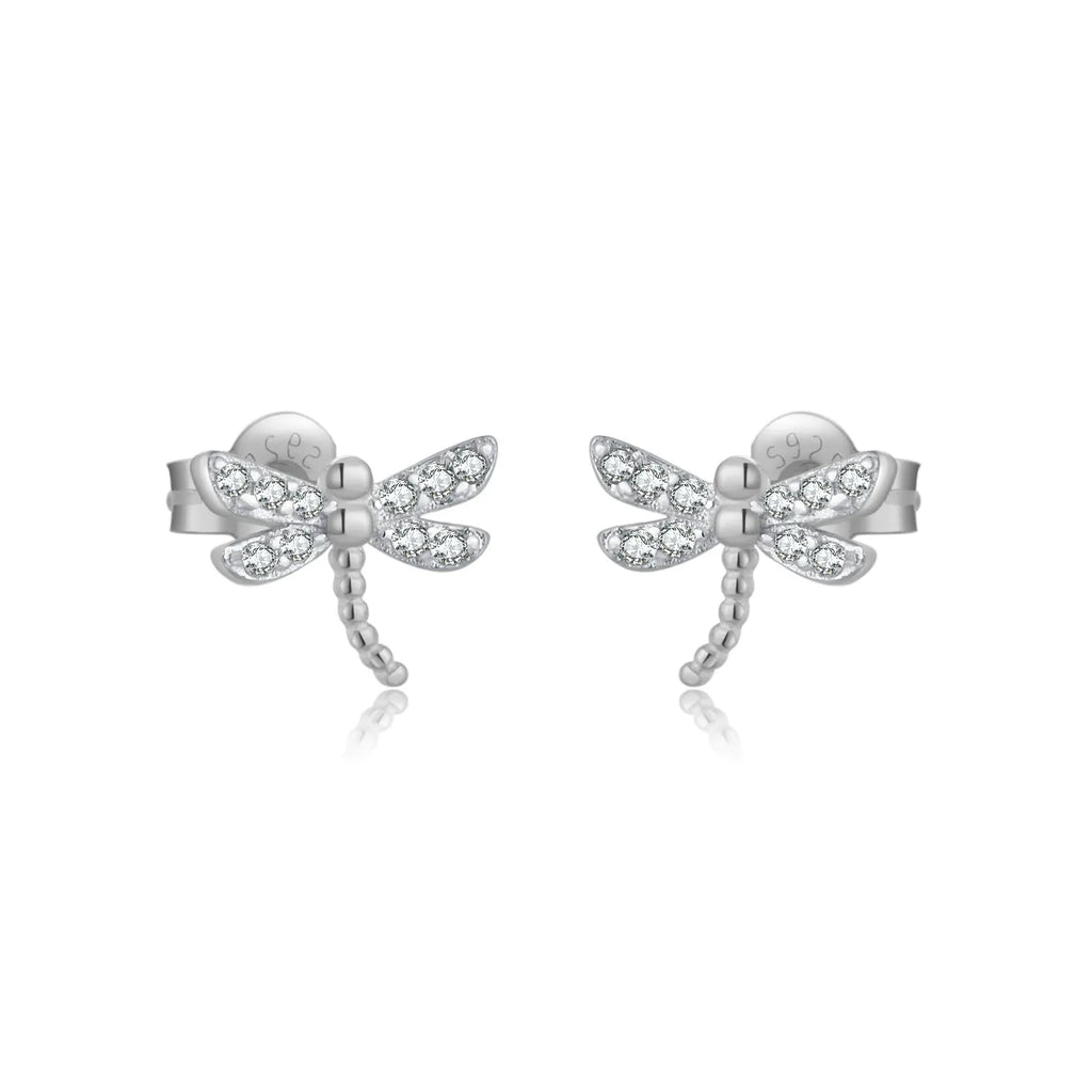 Dragonfly Stud Earrings-Earrings-Yiyae-Yiyae