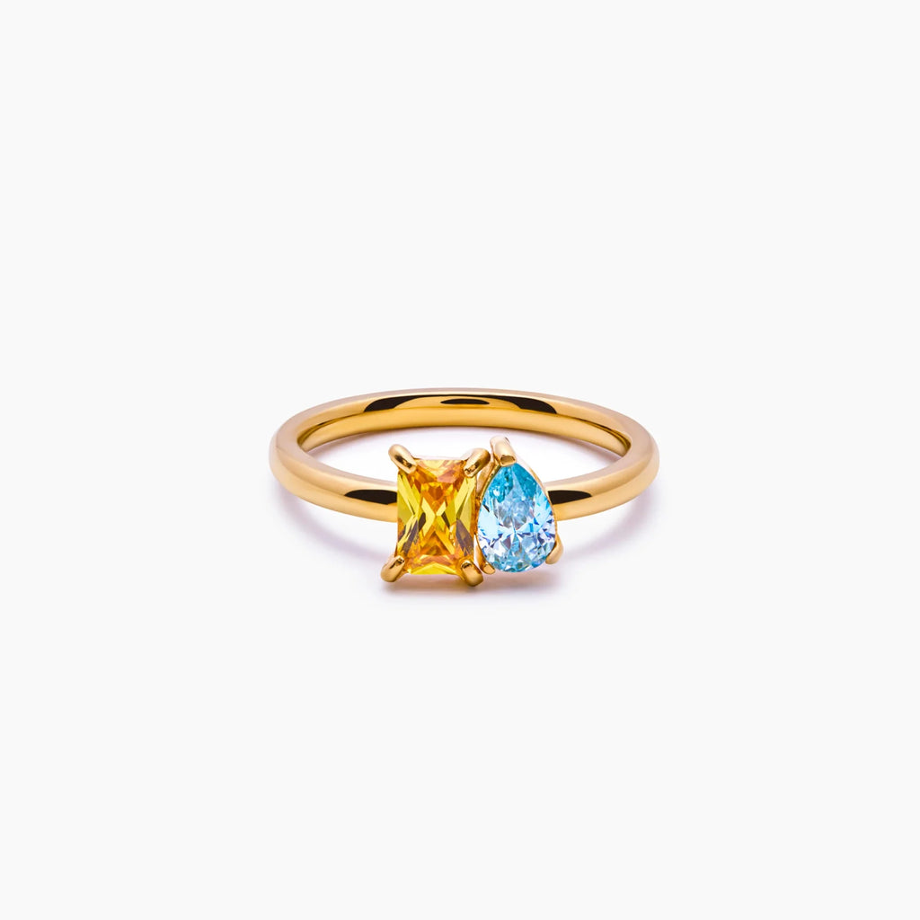 Duo Birthstone Ring-Rings-Yiyae-Yiyae