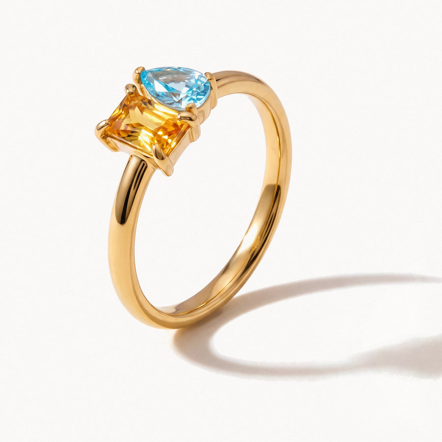 Duo Birthstone Ring