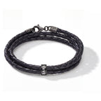 Engraved Bead Leather Bracelet-Bracelets-Yiyae-Yiyae