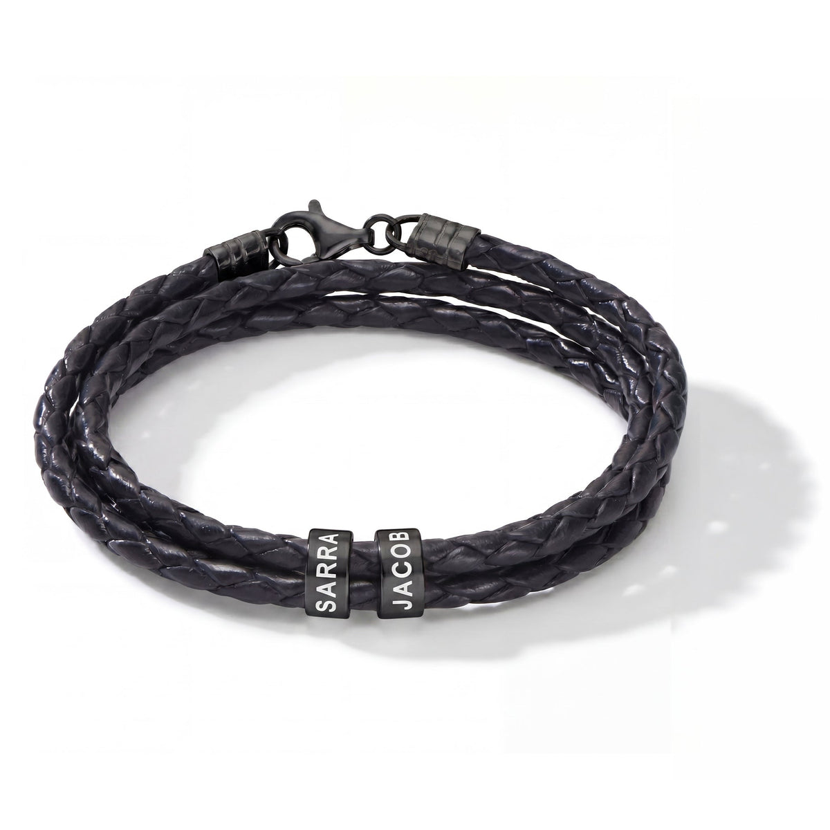 Engraved Bead Leather Bracelet-Bracelets-Yiyae-Yiyae