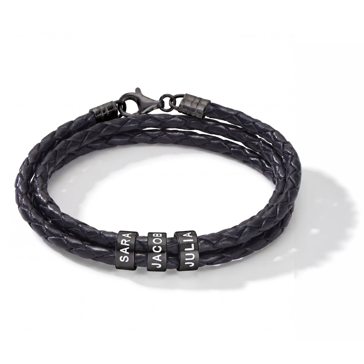 Engraved Bead Leather Bracelet-Bracelets-Yiyae-Yiyae