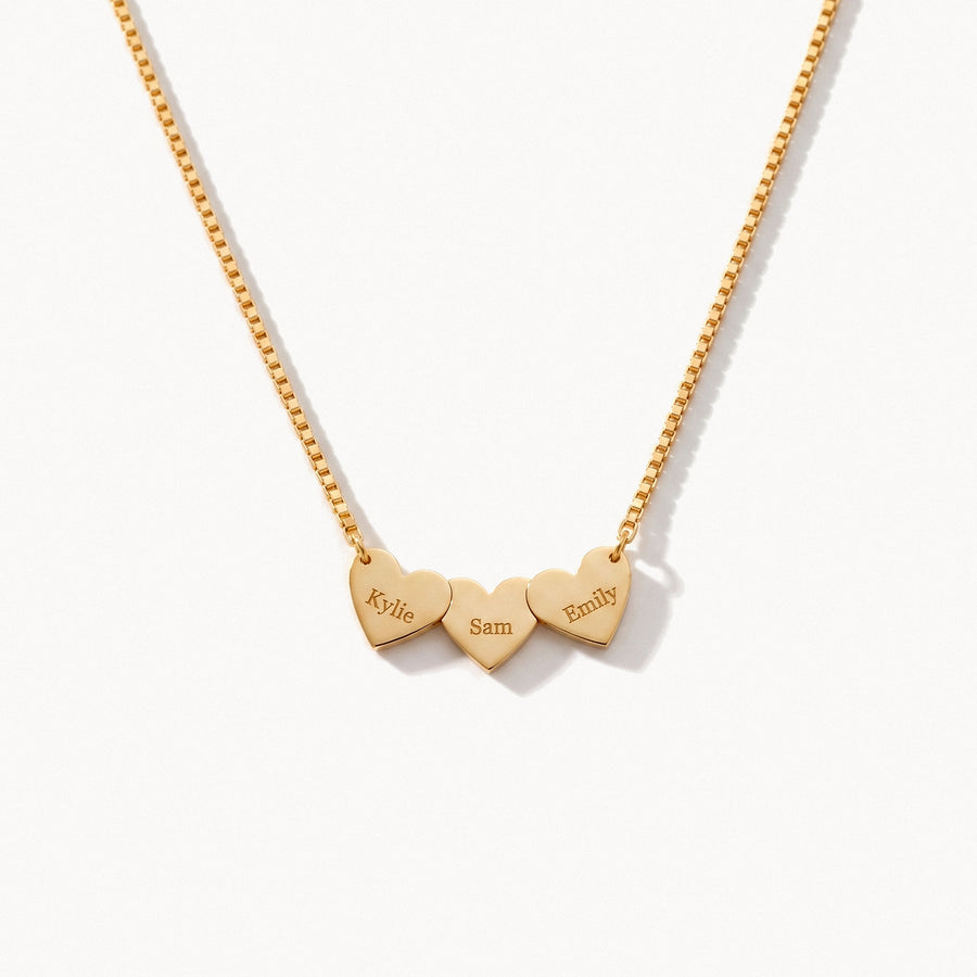 Engraved Heart Charm Necklace