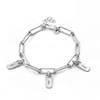 Engraved Paperclip Tag Bracelet-Bracelets-Yiyae-Yiyae
