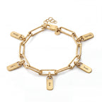 Engraved Paperclip Tag Bracelet-Bracelets-Yiyae-Yiyae