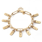 Engraved Paperclip Tag Bracelet-Bracelets-Yiyae-Yiyae