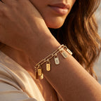 Engraved Paperclip Tag Bracelet-Bracelets-Yiyae-Yiyae