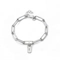 Engraved Paperclip Tag Bracelet-Bracelets-Yiyae-925 Silver-1-Yiyae