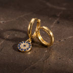 Evil Eye Hoop Earrings-Earrings-Yiyae-Yiyae