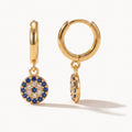 Evil Eye Hoop Earrings-Earrings-Yiyae-Gold-Yiyae