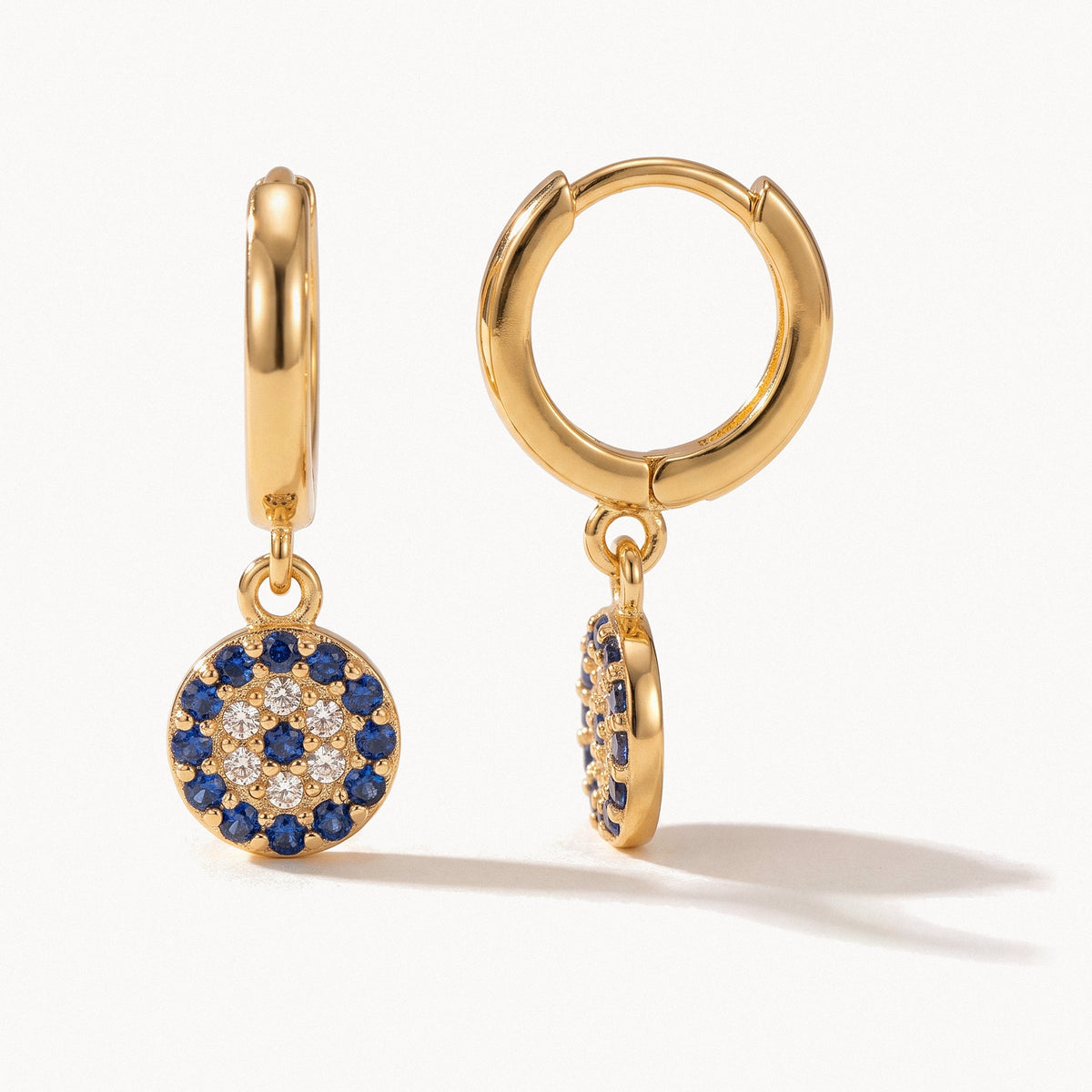 Evil Eye Hoop Earrings-Earrings-Yiyae-Gold-Yiyae