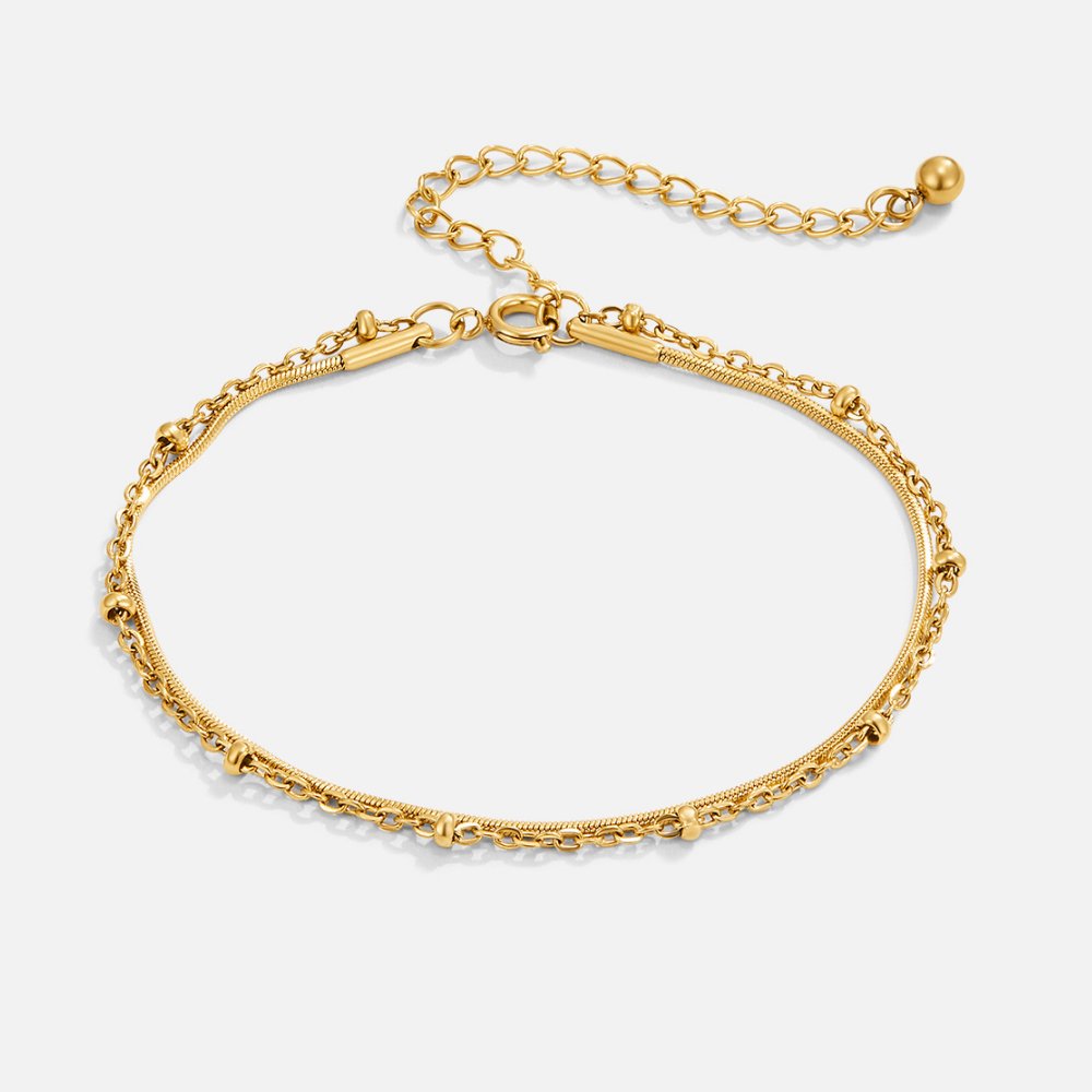 Fine Layered Chain Bracelet - Gold - Bracelets - Yiyae - foto 4