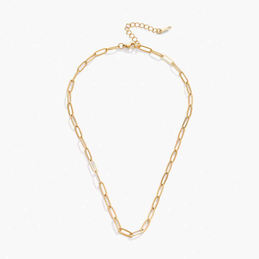 Fine Paperclip Necklace-Necklaces-Yiyae-18K Gold-Yiyae