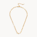 Fine Paperclip Necklace-Necklaces-Yiyae-18K Gold-Yiyae