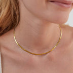 Flat Snake Chain Necklace-Necklaces-Yiyae-Yiyae