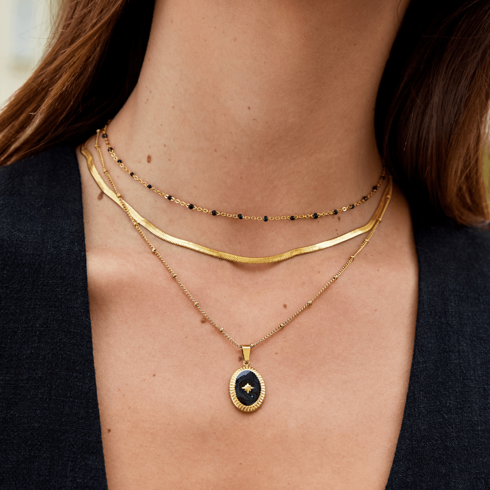 Flat Snake Chain Necklace-Necklaces-Yiyae-Yiyae