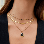 Flat Snake Chain Necklace-Necklaces-Yiyae-Yiyae
