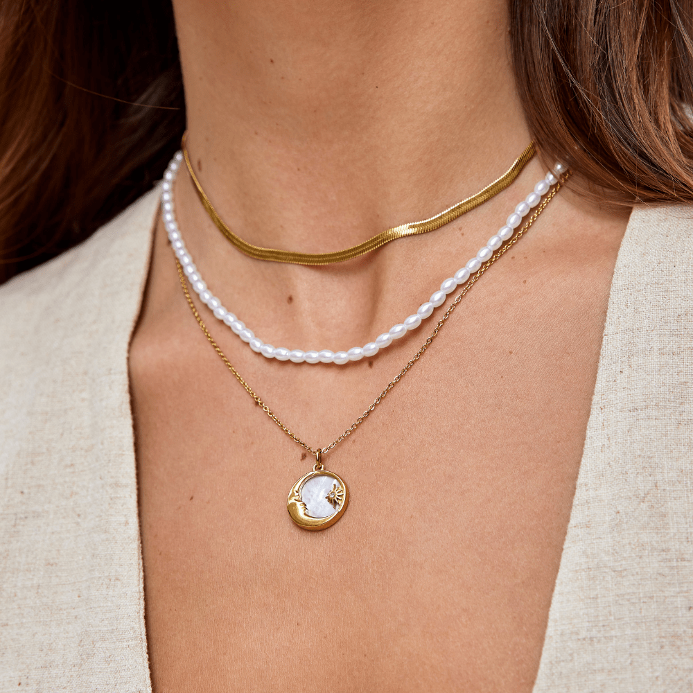 Flat Snake Chain Necklace-Necklaces-Yiyae-Yiyae