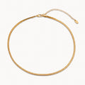 Flat Snake Chain Necklace-Necklaces-Yiyae-Gold-Yiyae