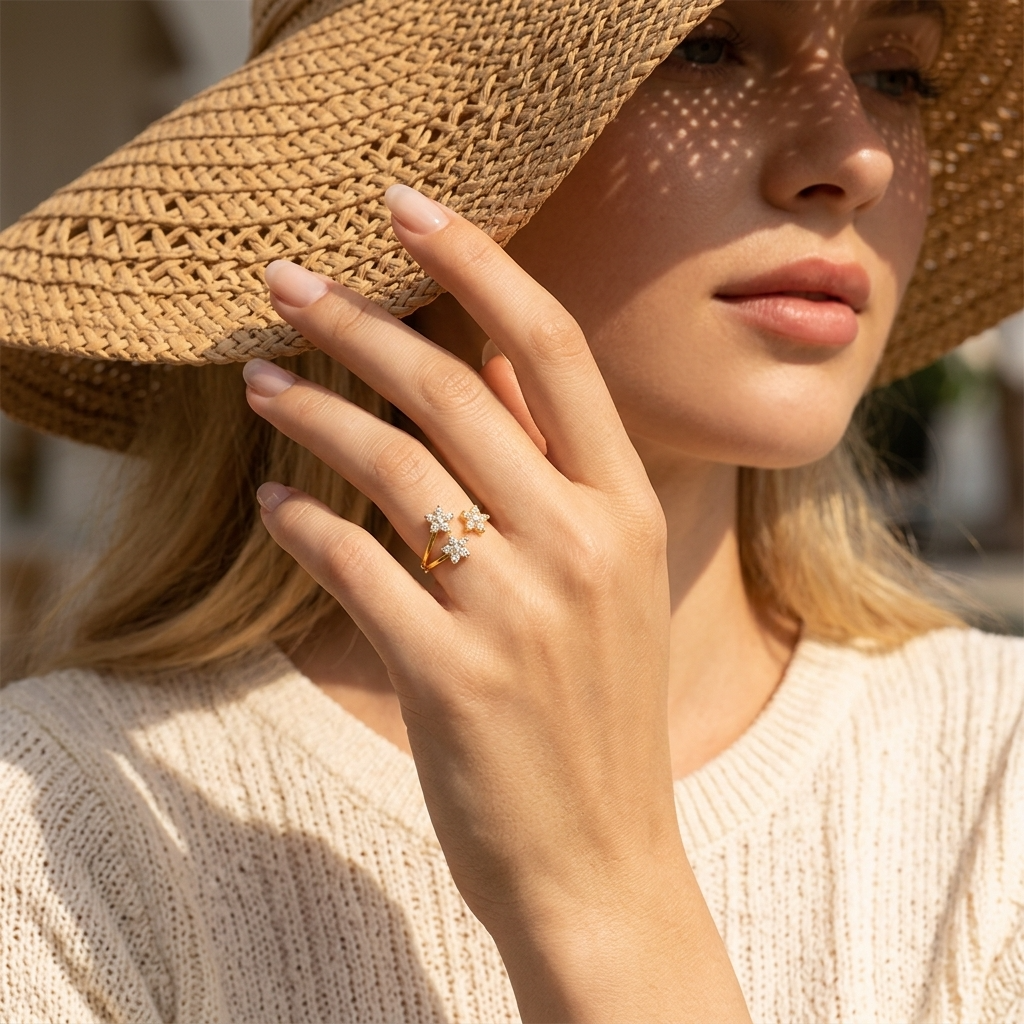 Floating Crystal Cluster Ring-Rings-Yiyae-Yiyae