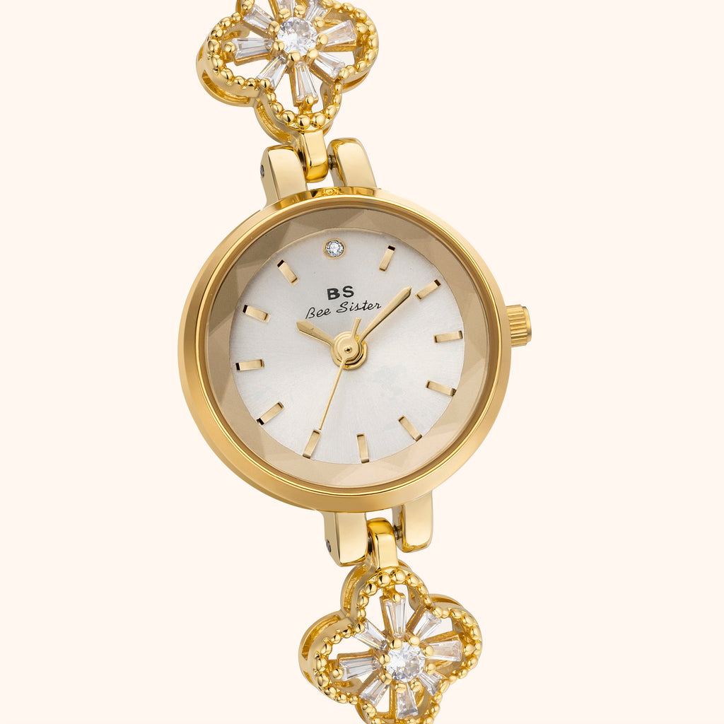 Floral Link Bracelet Watch-Watches-Yiyae-Yiyae