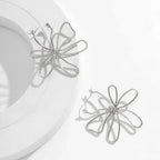 Floral Outline Earrings-Earrings-Yiyae-Yiyae