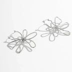 Floral Outline Earrings-Earrings-Yiyae-Yiyae