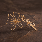 Floral Outline Earrings-Earrings-Yiyae-Yiyae