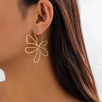 Floral Outline Earrings-Earrings-Yiyae-Yiyae