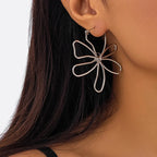 Floral Outline Earrings-Earrings-Yiyae-Yiyae
