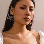 Floral Outline Earrings-Earrings-Yiyae-Yiyae
