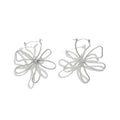 Floral Outline Earrings-Earrings-Yiyae-Silver-Yiyae
