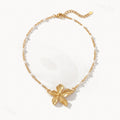 Flower Bead Necklace-Necklaces-Yiyae-Gold-Yiyae