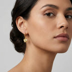 Flower Charm Hoops-Earrings-Yiyae-Yiyae