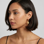 Flower Charm Hoops-Earrings-Yiyae-Yiyae