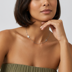 Flower & Cross Necklace-Necklaces-Yiyae-Yiyae