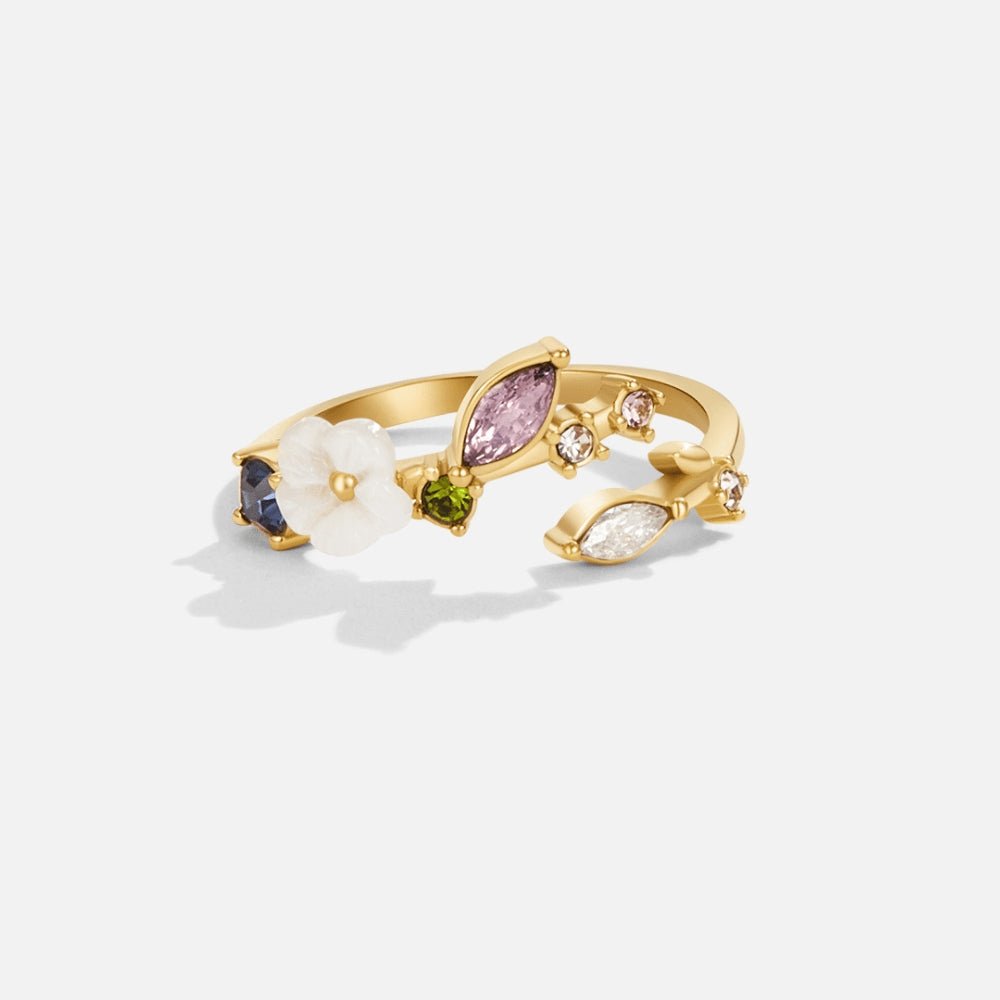 Flower Crystal Ring-Rings-Yiyae-Yiyae