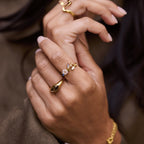 Flower Crystal Ring-Rings-Yiyae-Yiyae