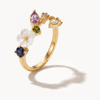 Flower Crystal Ring-Rings-Yiyae-US 5-7-Yiyae