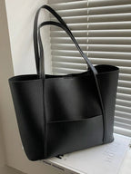 Front Pocket Tote Bag-Bags-Yiyae-Black-Yiyae