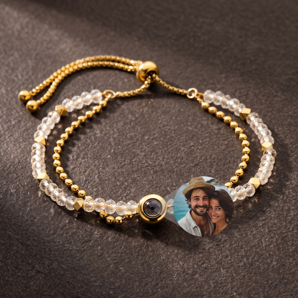 Gemstone Photo Bracelet-Bracelets-Yiyae-Yiyae