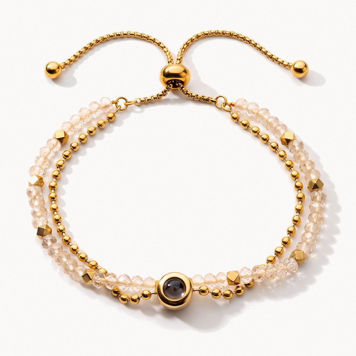 Gemstone Photo Bracelet-Bracelets-Yiyae-Citrine-Yiyae