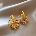 Geometric Jhumka Earrings-Earrings-Yiyae-Yiyae
