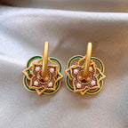 Geometric Jhumka Earrings-Earrings-Yiyae-Yiyae