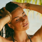 Gold Beaded Stretch Bracelet - Bracelets - Yiyae - foto 4