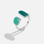 Green Double Stone Ring-Rings-Yiyae-Yiyae