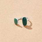 Green Double Stone Ring-Rings-Yiyae-Yiyae